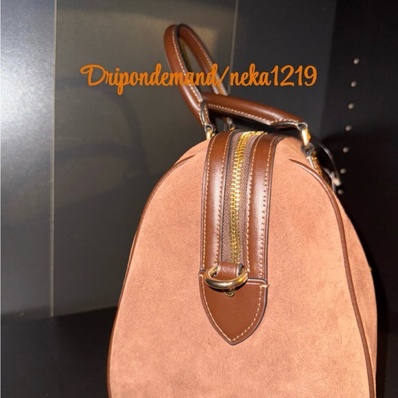 Coach Rowan Large Satchel Bag in Suede - Picture 5 of 15